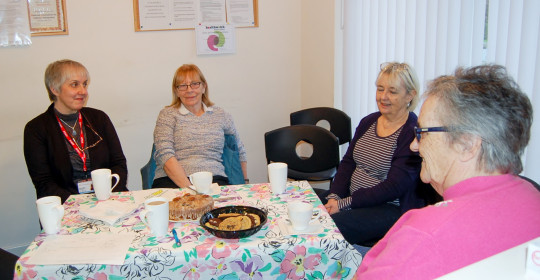 Debbie Doheney, Guide Post Support Worker, attends Caring Cafe meeting