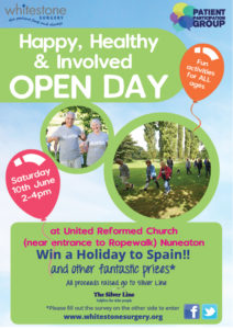 Happy Healthy Involved Open Day Poster