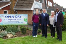 Laura Bassett, Marcus Jones MP, Di Kent, Dr Simon