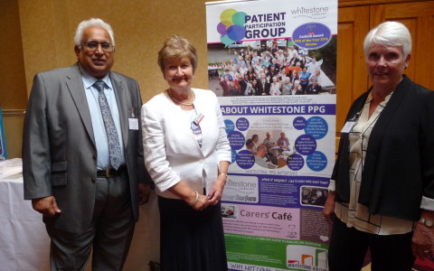 Di Kent (Chair), Hay Sharma (Deputy Chair) and Dr Patricia Wilkie Chair & Hon President of NAPP at the WS-PPG Stand