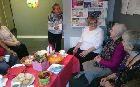Having fun at the Caring Café