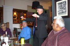 Magician Pat Kiely at the Caring Café Christmas Meal