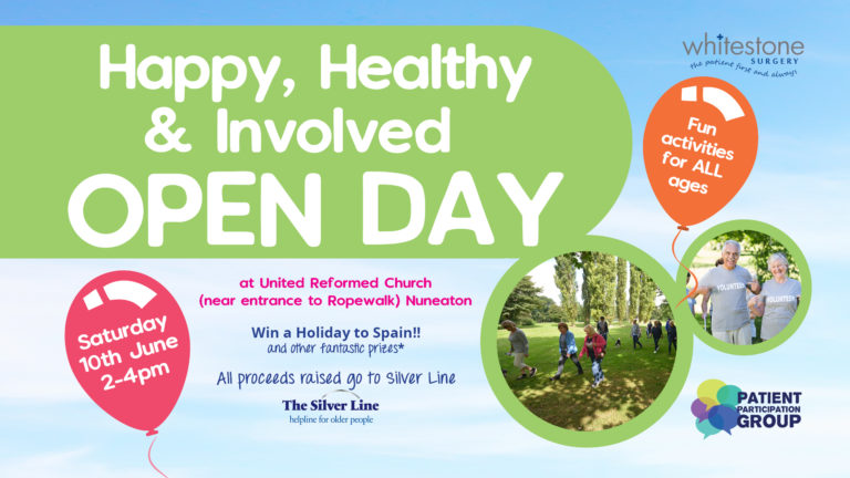 happy healthy and involved open day banner