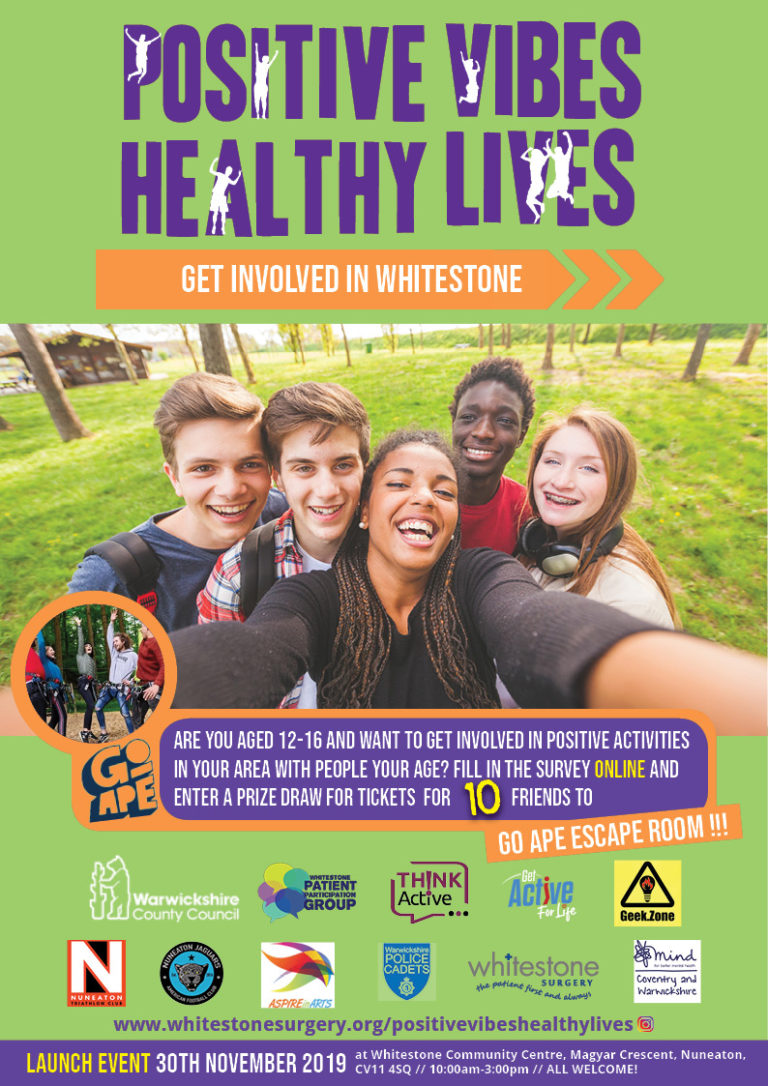 Positive vibes healthy lives launch poster