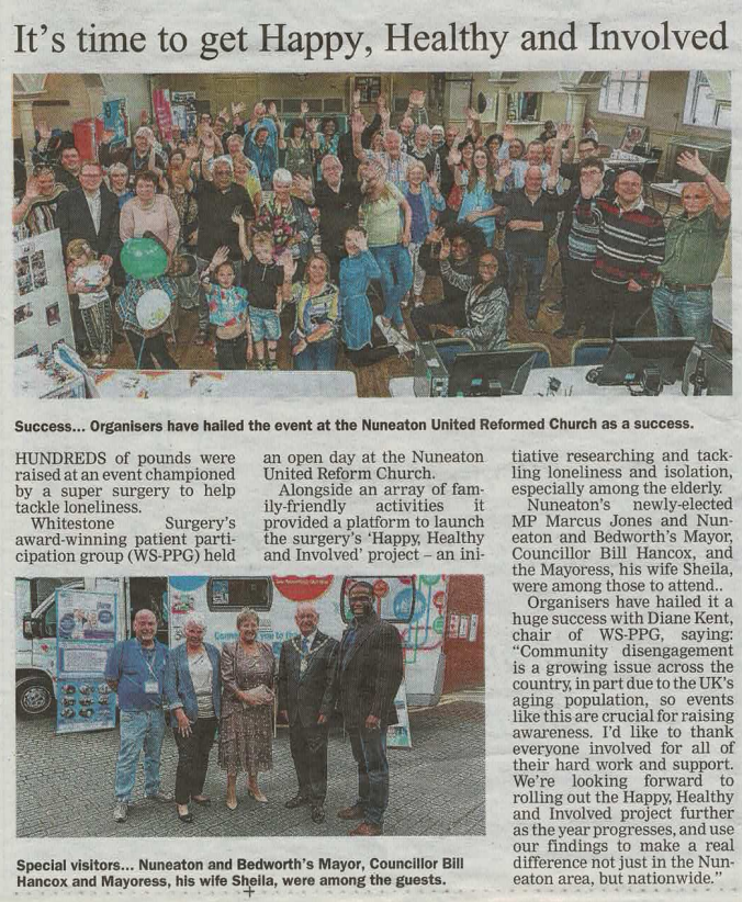 Happy Healthy and Involved launch event in Nuneaton News 2017